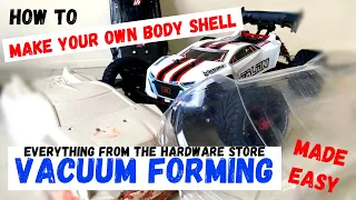 Make you own RC body shell Vacuum Forming RC car body Arrma Talion DIY vacuum form IDORC