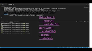 Javascript Basic 6 String search