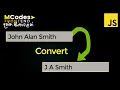 How to Get Initials from Full Name by JavaScript with Error Handling In Sinhala