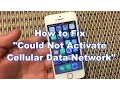 iPhones How to Fix Could Not Activate Cellular Data Network