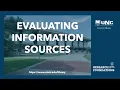 Evaluating Information Sources