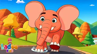 Ek Mota Hathi, एक मोटा हाथी, Hindi Nursery Rhymes by Ladoo Kids
