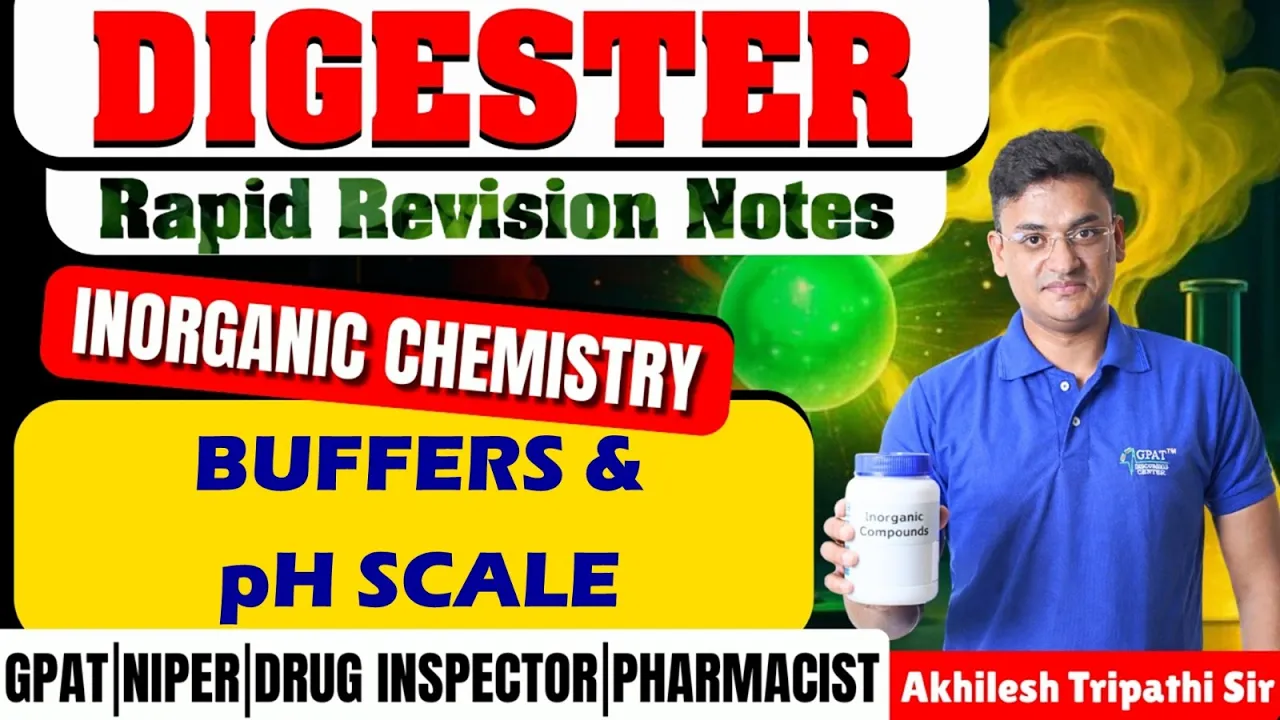 D-68 | Buffers & pH Scale- Inorganic Chemistry | Rapid revision notes #buffer #inorganic