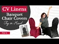 PART 2 - CV Linens Banquet Chair Covers Try On Haul