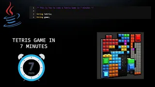 JAVA TETRIS GAME - How to code a Tetris Game in 7 MINUTES