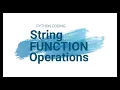PYTHON STRING FUNCTIONS ETHICAL HACKING COURSE GIVEAWAY UDEMY COURSE GIVEAWAY Python Programming
