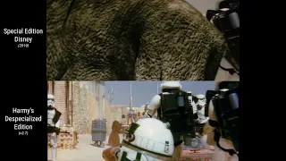 Disney vs Despecialized ORIGINAL Mos Eisley Cantina A New Hope 1977