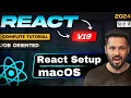 React js 19 tutorial Hindi Install React in macOS React Js setup in macOS