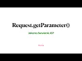 34 Request getParameter