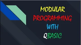 Modular Programming with QBASIC Basic Theory