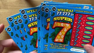 LOTTO SCRATCH CARD SUPER 7 Reissue