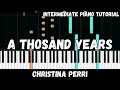 Download Lagu Christina Perri - A Thousand Years (Intermediate Piano Tutorial)
