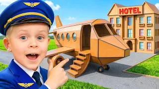 Aventura en un gran avión hecho de cartón y otras historias para niños