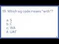 Pharmacy Abbreviations and Sig Codes PTCB Test Prep Question - Which sig code means with
