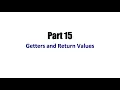 Learn Java Tutorial for Beginners Part 15 Getters and Return Values using Eclipse IDE with Code