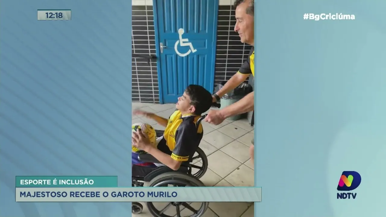 Dia do Deficiente: Criciúma E.C recebeu o carvoeiro Murilo para uma ação muito especial