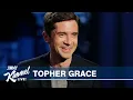 Topher Grace on Seeing Jimmy at Matt Damon s House New ABC Show Home Economics