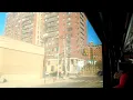 Walking and riding bus in New Jersey Summit Ave at 8th St in Union City to Observer Hwy in Hoboken