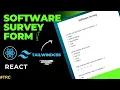 Responsive Software Survey form using HTML React and TailwindCSS Survey form