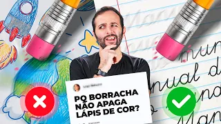 Por que BORRACHA apaga LÁPIS COMUM, mas não COLORIDO?