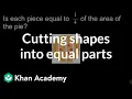 Cutting shapes into equal parts Math 3rd grade Khan Academy