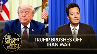 trump dismisses iran war as 