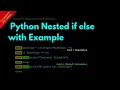 Python Nested if else with Example Lesson 37 Python For Beginners