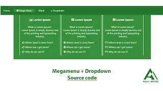 Megamenu HTML CSS Source Code FREE
