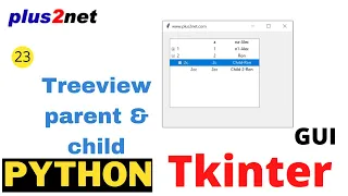 Tkinter Treeview to add parent and child rows using insert with parent and iid options