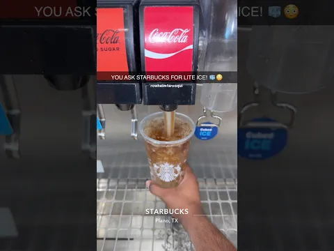 STARBUCKS LITE ICE?! 🧊😳 #starbucks #coffee