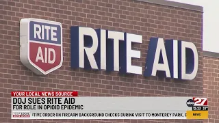Justice Department alleges Rite Aid unlawfully filled controlled substance prescriptions