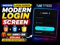 Modern Login Screen Using HTML CSS JavaScript Glassmorphism UI Free Source Code