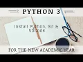 Install Python Application Git and VSCode