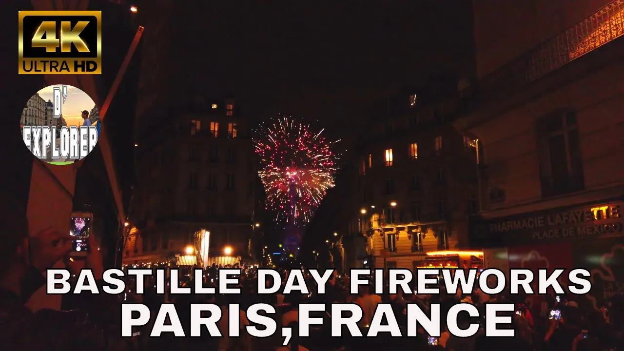 PARIS,FRANCE BASTILLE DAY FIREWORKS SHOW》FRANCE NATIONAL DAY JULY 14,2020【4K】