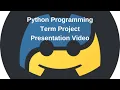 Python Programming Term Project Presentation Sena Yilmaz Nisa Dost Tevfik Tayfun Yilmaz