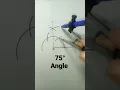 75 degree angle using compass 75 Angle
