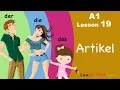 Learn German Articles bestimmte Artikel der die das German for beginners A1 - Lesson 19
