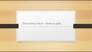 How to analyze Thread dump Hands-on guide - Java