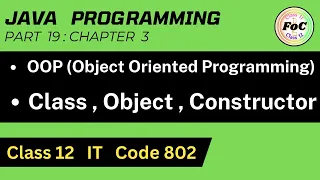 Java Class 12 OOP Class Object Constructor Unit 3 Information Technology IT Code 802