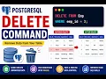 PostgreSQL Tutorial delete command DML command