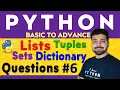 Assignment 6 - Data Structures in Python Python Tutorial in Hindi
