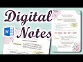 CUSTOMIZE Your Digital Aesthetic NOTES in Just 10 Minutes with MS WORD