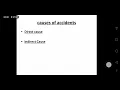 Direct and Indirect Causes of Accidents with respect to OHSE