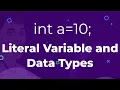 Literal Variable and Data Types in Java ICSE Computer Application Java Bluej