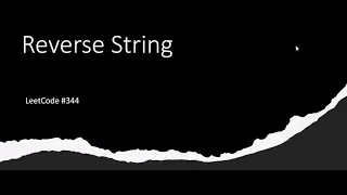 SOLVED Reverse String - LeetCode 344