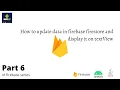 How to update document in firebase firestore using android Firestore firebase tutorial part 6
