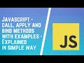 javaScript call apply and bind call apply and bind method in JavaScript