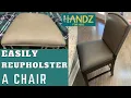 HOW TO EASILY REUPHOLSTER A BARSTOOL CHAIR FOR LESS THAN 50 DIY Tutorial