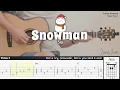 Snowman - Sia Fingerstyle Guitar TAB Chords