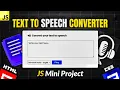 Text-to-Speech Converter Using HTML CSS JavaScript Easy Step-by-Step Tutorial Coderz Area